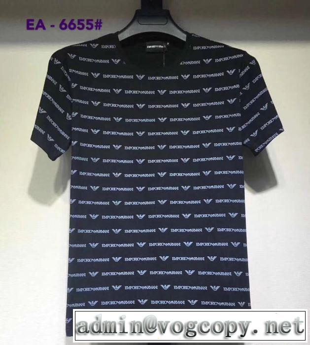 スタイルUPして着こなす アルマーニ ARMANI 2019年春夏のトレンドアイテム 半袖Tシャツ おしゃれな大人の着こなし 多色可選
