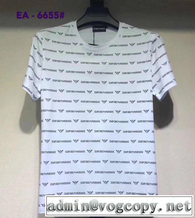 スタイルUPして着こなす アルマーニ ARMANI 2019年春夏のトレンドアイテム 半袖Tシャツ おしゃれな大人の着こなし 多色可選