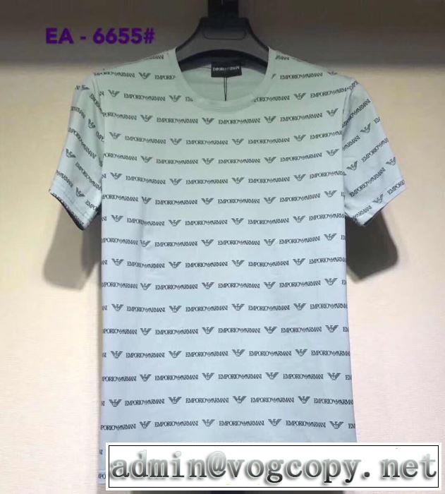 スタイルUPして着こなす アルマーニ ARMANI 2019年春夏のトレンドアイテム 半袖Tシャツ おしゃれな大人の着こなし 多色可選