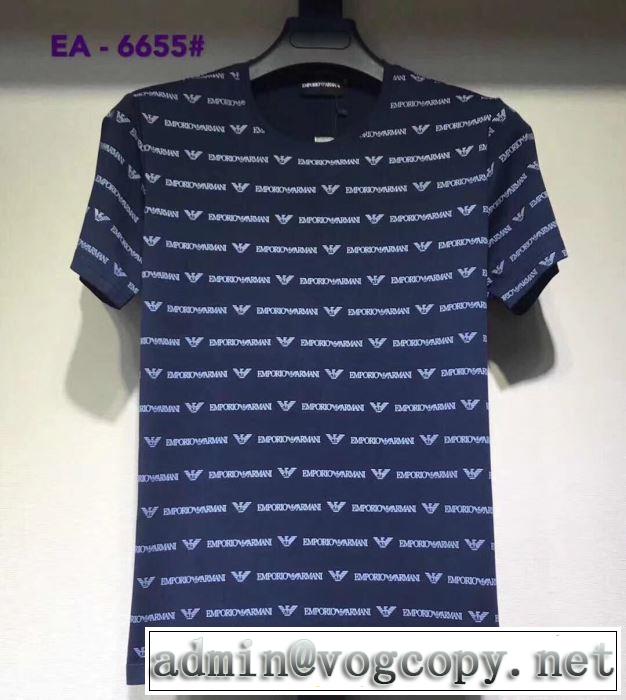 スタイルUPして着こなす アルマーニ ARMANI 2019年春夏のトレンドアイテム 半袖Tシャツ おしゃれな大人の着こなし 多色可選