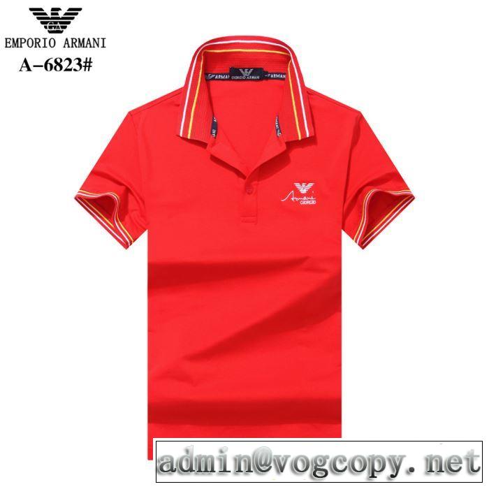 半袖Tシャツ リラックススタイルが実現 アルマーニ ARMANI 大人っぽく見せ新作 多色可選 2019年最新ファッション