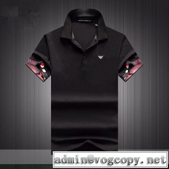 大人のこなれた着こなし  半袖Tシャツ 多色可選 2019春夏も引き続きトレンド アルマーニ ARMANI