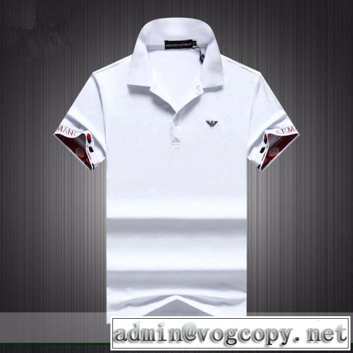 大人のこなれた着こなし  半袖Tシャツ 多色可選 2019春夏も引き続きトレンド アルマーニ ARMANI