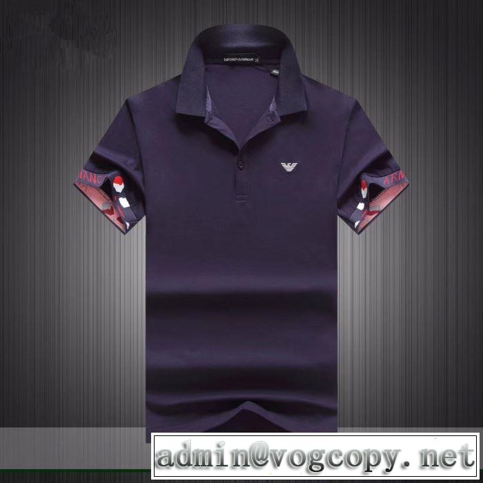 大人のこなれた着こなし  半袖Tシャツ 多色可選 2019春夏も引き続きトレンド アルマーニ ARMANI
