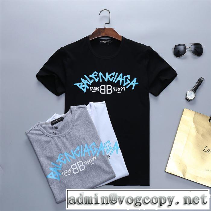 2019春夏のトレンド新商品 上品な涼やかさある印象に BALENCIAGA バレンシアガ 半袖Tシャツ 3色可選