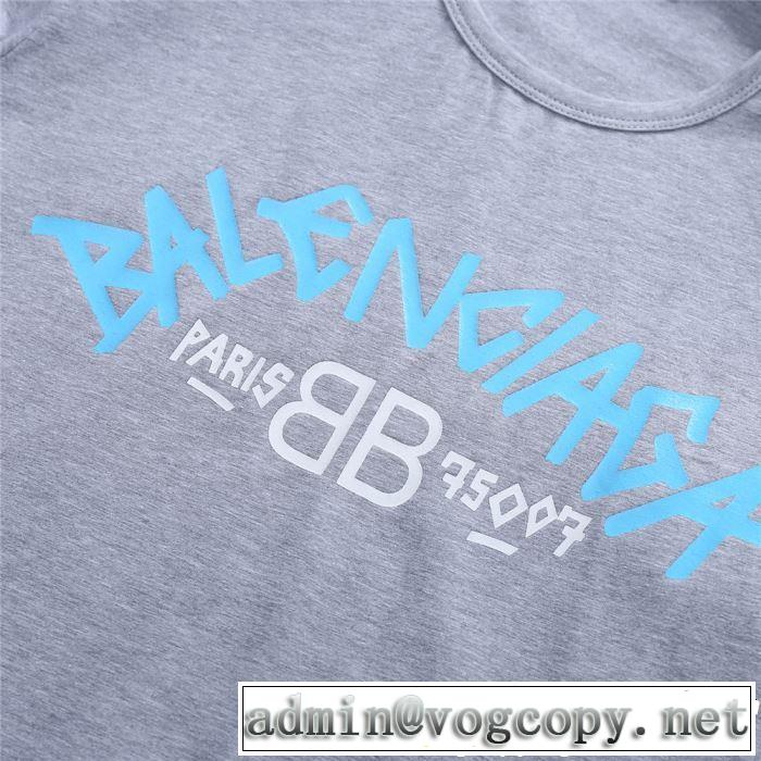 2019春夏のトレンド新商品 上品な涼やかさある印象に BALENCIAGA バレンシアガ 半袖Tシャツ 3色可選