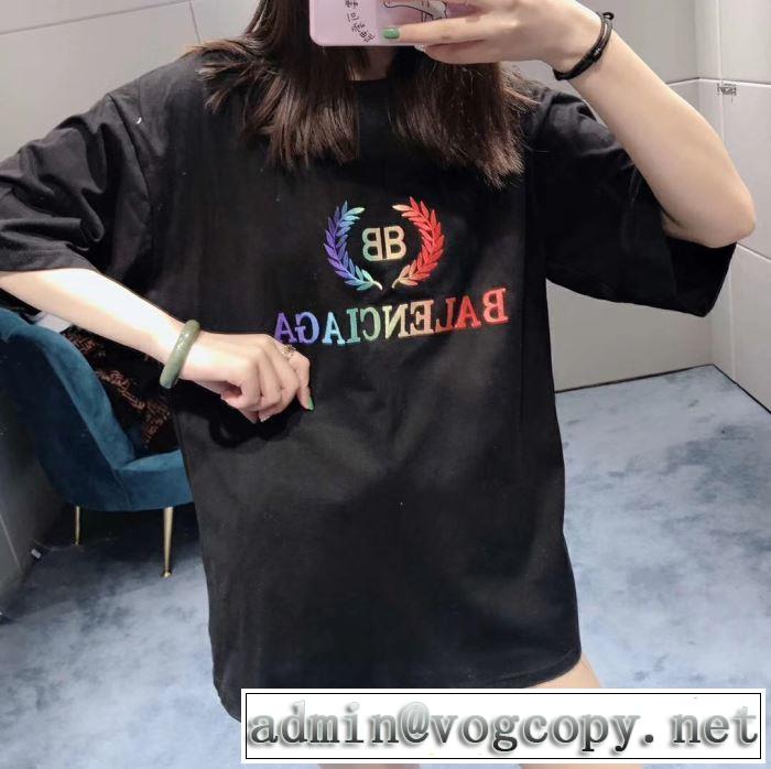 2019年の春夏に着たい る春夏おすすめの人気商品 バレンシアガ BALENCIAGA 半袖Tシャツ 男女兼用 2色可選