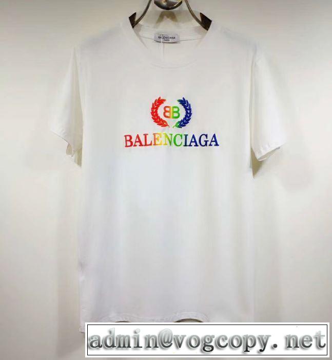 2019年の春夏に着たい る春夏おすすめの人気商品 バレンシアガ BALENCIAGA 半袖Tシャツ 男女兼用 2色可選