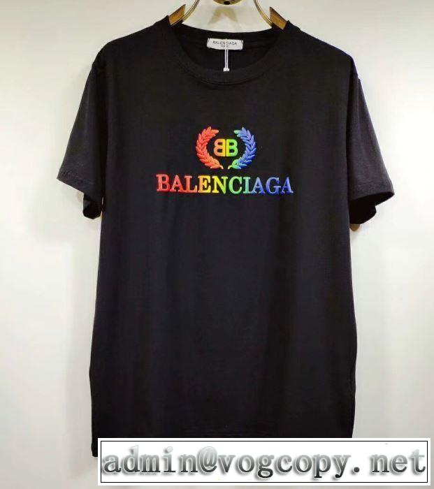 2019年の春夏に着たい る春夏おすすめの人気商品 バレンシアガ BALENCIAGA 半袖Tシャツ 男女兼用 2色可選