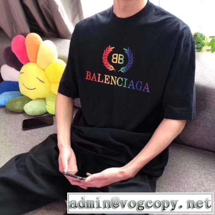 2019年の春夏に着たい る春夏おすすめの人気商品 バレンシアガ BALENCIAGA 半袖Tシャツ 男女兼用 2色可選