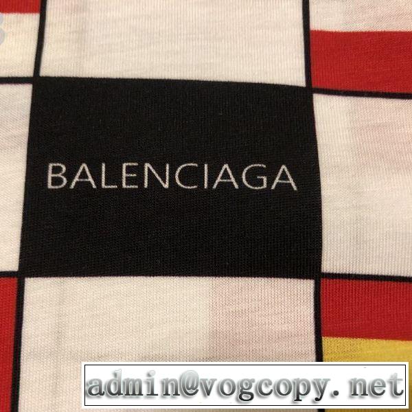 クラシカルな雰囲気 バレンシアガ BALENCIAGA 半袖Tシャツ 大人カジュアル夏ファッション2019
