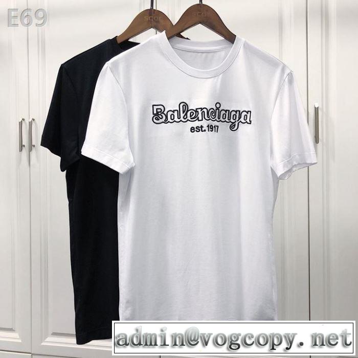 2019年春夏流行ファッション 大人の可愛さを引き立て バレンシアガ BALENCIAGA 半袖Tシャツ 2色可選