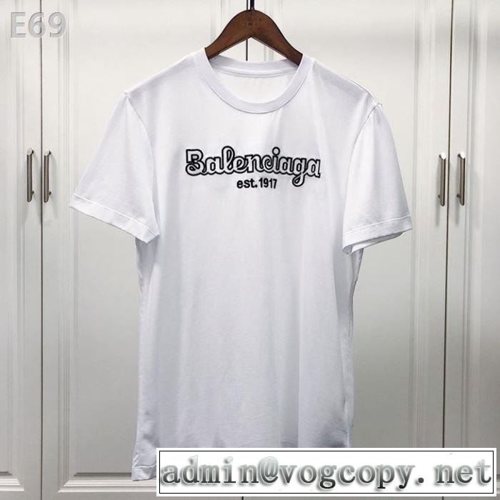 2019年春夏流行ファッション 大人の可愛さを引き立て バレンシアガ BALENCIAGA 半袖Tシャツ 2色可選