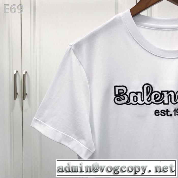 2019年春夏流行ファッション 大人の可愛さを引き立て バレンシアガ BALENCIAGA 半袖Tシャツ 2色可選