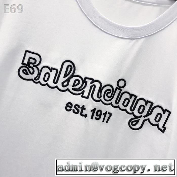 2019年春夏流行ファッション 大人の可愛さを引き立て バレンシアガ BALENCIAGA 半袖Tシャツ 2色可選