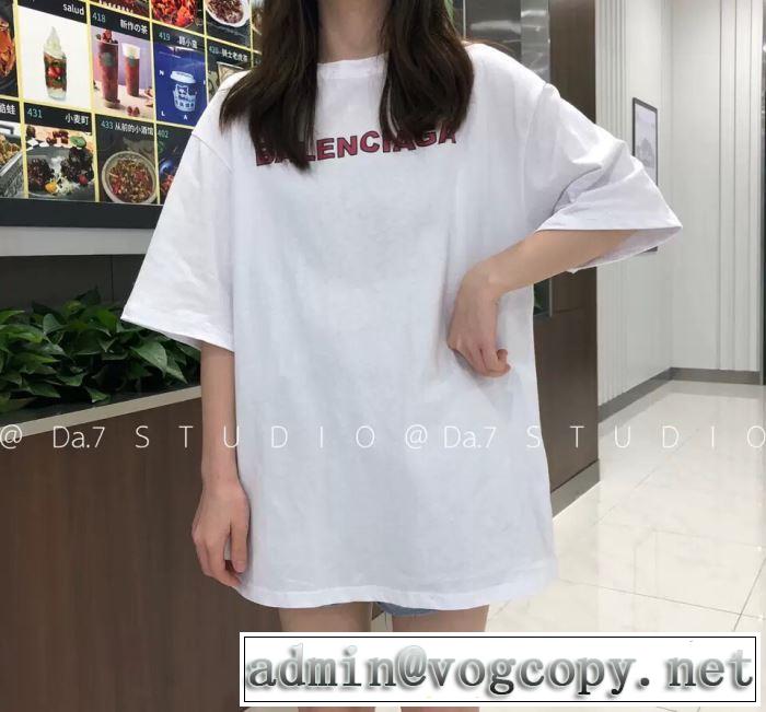 2019春夏も引き続きトレンド バレンシアガ 大人のカジュアルスタイル BALENCIAGA 2色可選 半袖Tシャツ 洗練された印象に