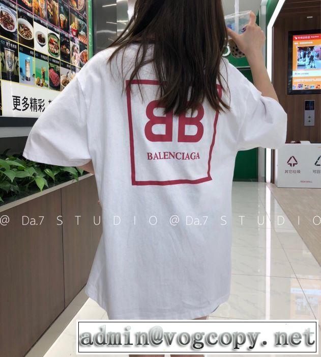 2019春夏も引き続きトレンド バレンシアガ 大人のカジュアルスタイル BALENCIAGA 2色可選 半袖Tシャツ 洗練された印象に