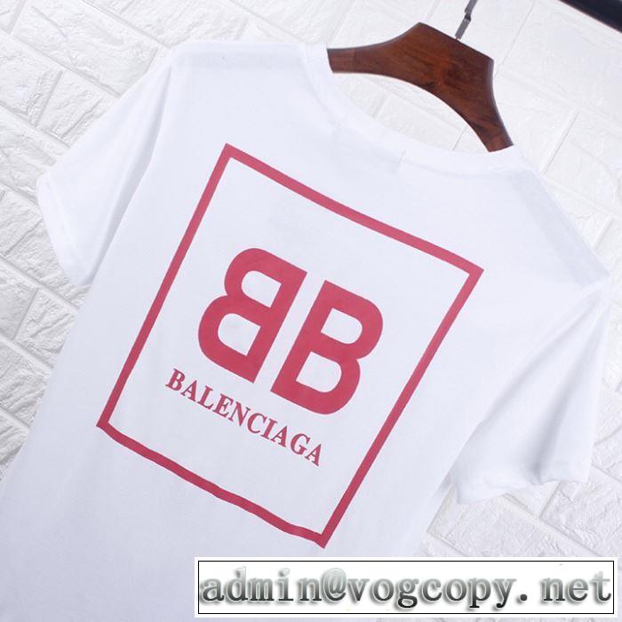 2019春夏も引き続きトレンド バレンシアガ 大人のカジュアルスタイル BALENCIAGA 2色可選 半袖Tシャツ 洗練された印象に