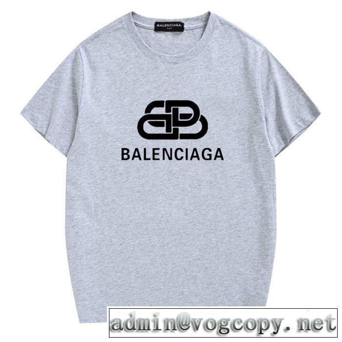 バレンシアガ BALENCIAGA 注目度が高まり最新コレクション2019春夏トレンドアイテム  多色可選 半袖Tシャツ 夏にぴったり上品