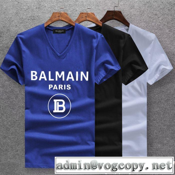 BALMAIN バルマン 半袖Tシャツ 3色可選 2019年春夏のトレンドアイテム 今季トレンドの限定アイテム