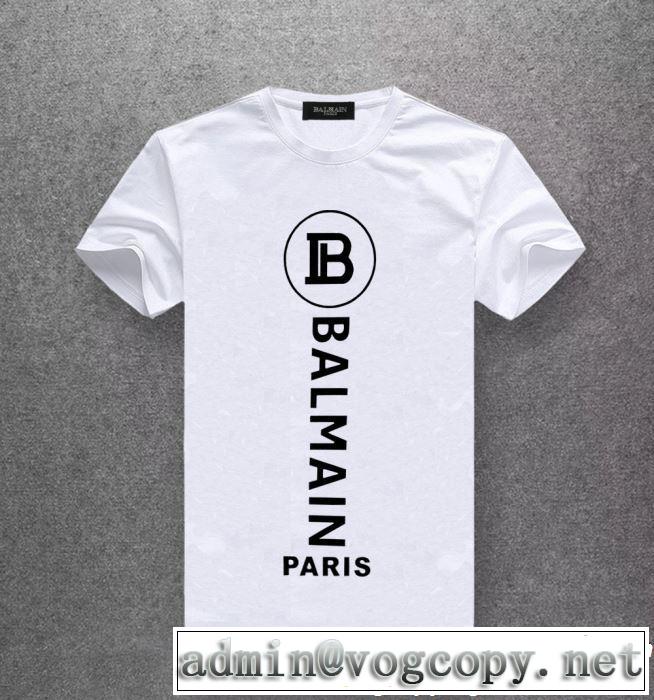 2019春夏も引き続き人気セール 春夏シンプルファッションでOK！ BALMAIN バルマン 半袖Tシャツ 4色可選