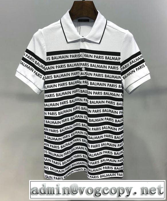 バルマンやっと見つけた国内即発 BALMAIN  Tシャツ/半袖  2色可選 2019限定 男性に人気