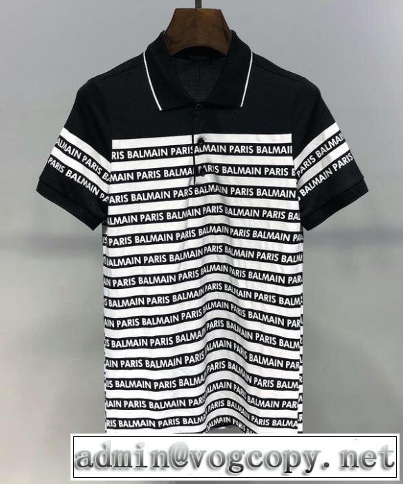 バルマンやっと見つけた国内即発 BALMAIN  Tシャツ/半袖  2色可選 2019限定 男性に人気