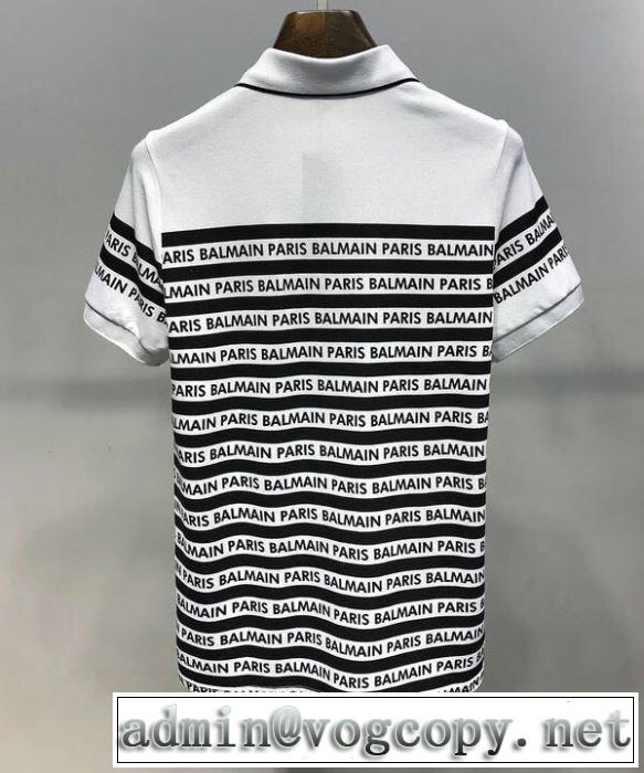 バルマンやっと見つけた国内即発 BALMAIN  Tシャツ/半袖  2色可選 2019限定 男性に人気