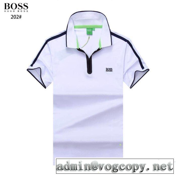新しい斬新なスタイル HUGO BOSS ヒューゴボス 半袖Tシャツ 4色可選 オシャレ上級者に