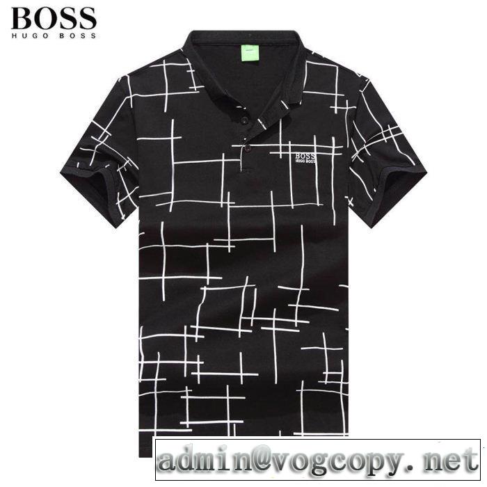 サラサラの着心地 HUGO BOSS ヒューゴボス 半袖Tシャツ 4色可選 ちょっと大人の印象