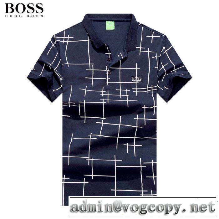 サラサラの着心地 HUGO BOSS ヒューゴボス 半袖Tシャツ 4色可選 ちょっと大人の印象