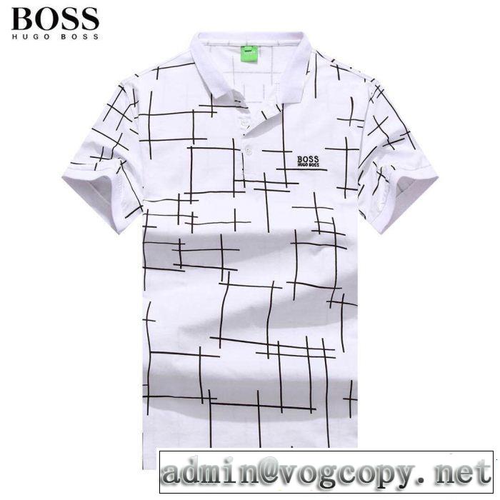 サラサラの着心地 HUGO BOSS ヒューゴボス 半袖Tシャツ 4色可選 ちょっと大人の印象