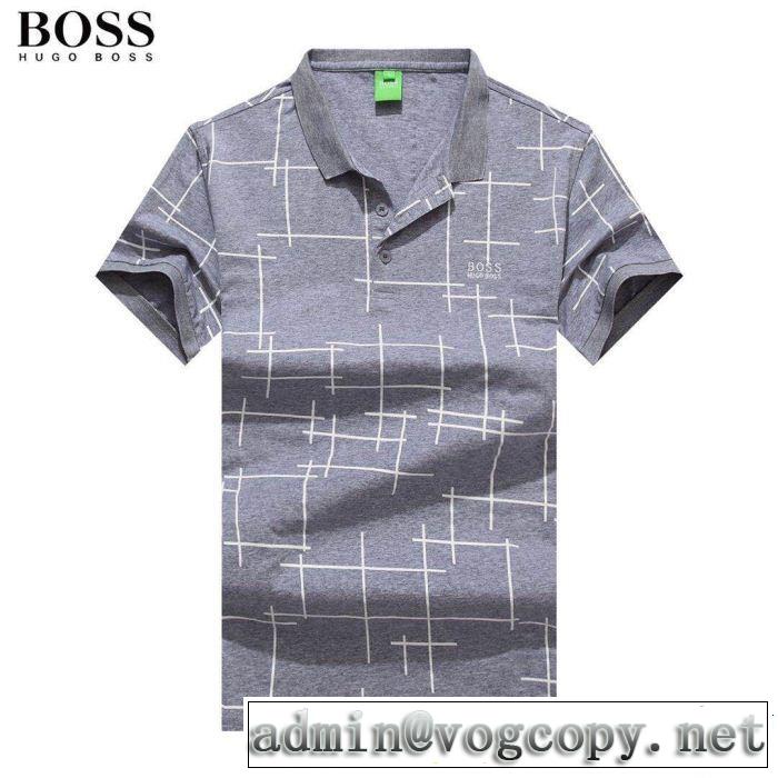 サラサラの着心地 HUGO BOSS ヒューゴボス 半袖Tシャツ 4色可選 ちょっと大人の印象