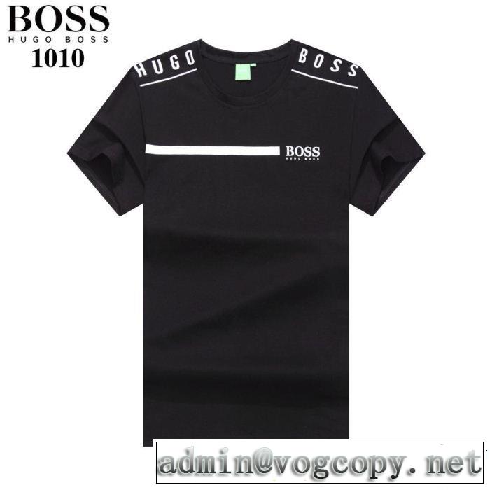 2019年春夏流行ファッション 通勤の定番 HUGO BOSS ヒューゴボス 半袖Tシャツ 4色可選