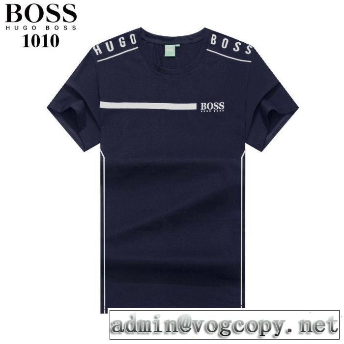 2019年春夏流行ファッション 通勤の定番 HUGO BOSS ヒューゴボス 半袖Tシャツ 4色可選