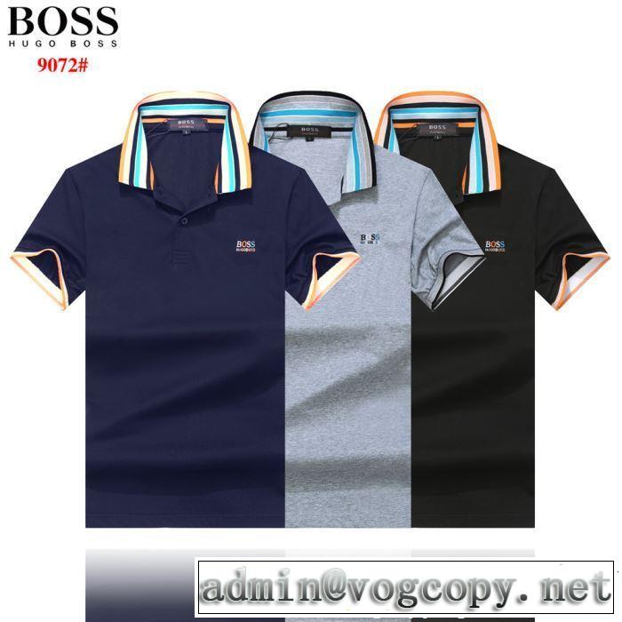 HUGO BOSS ヒューゴボス 半袖Tシャツ 3色可選 2019年春夏のトレンドアイテム クラシカルな雰囲気