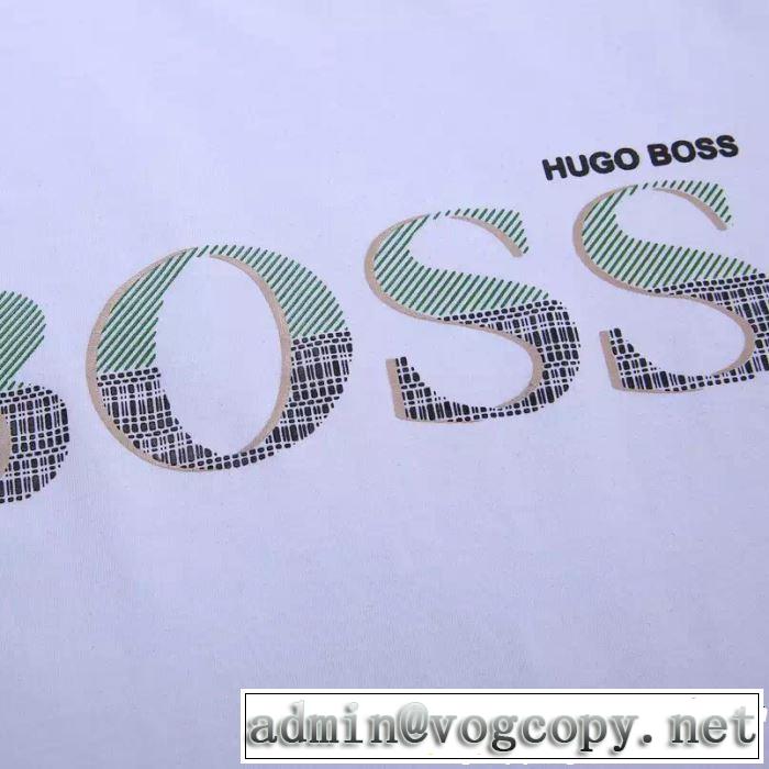 大人っぽく着こなし HUGO BOSS ヒューゴボス 半袖Tシャツ 3色可選 【2019年】夏のファッション