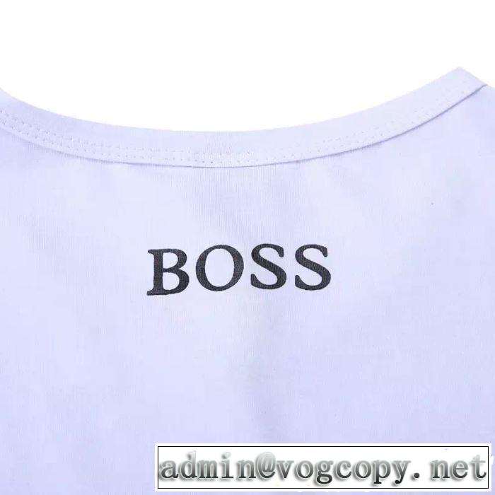 大人っぽく着こなし HUGO BOSS ヒューゴボス 半袖Tシャツ 3色可選 【2019年】夏のファッション