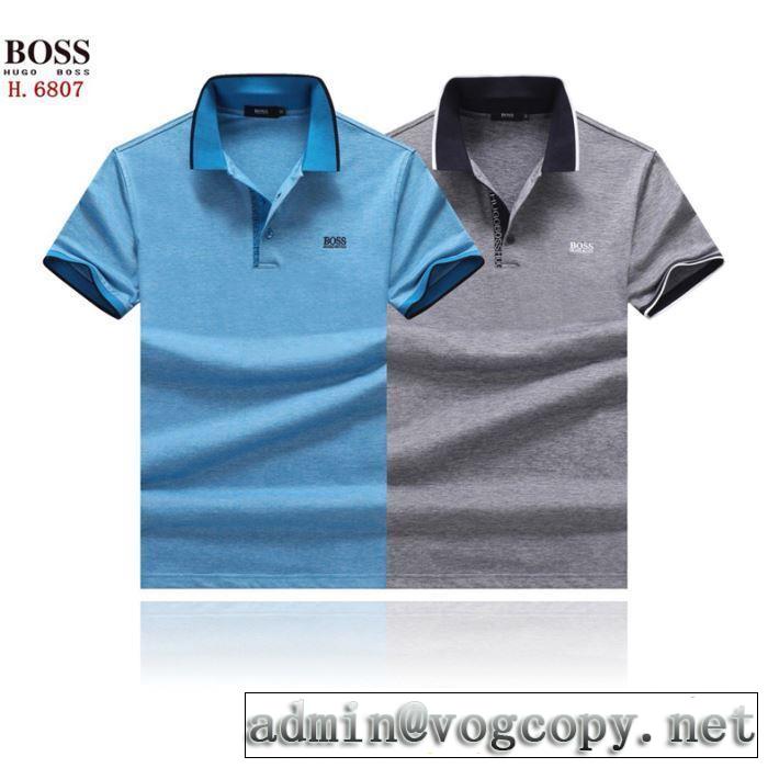 半袖Tシャツ  ヒューゴボス オシャレ印象で人気の高い HUGO BOSS  2019即旬な装いに 2色可選 夏らしい季節感 