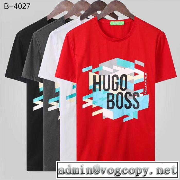 多色可選 最も目立ったブランド新品 ヒューゴボス HUGO BOSS 2019夏色っぽさ  半袖Tシャツ  オシャレアイテム 