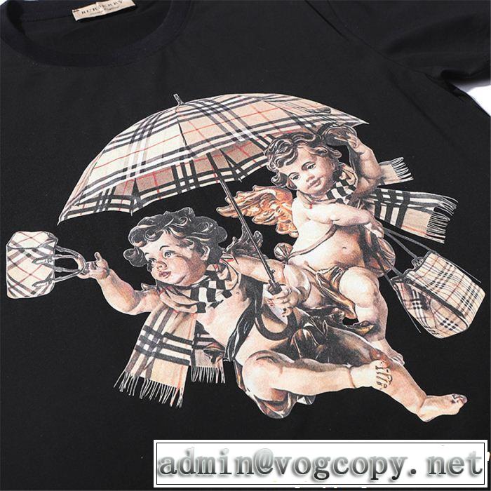 クラシカルな雰囲気 大人の可愛さを引き立て BURBERRY バーバリー 半袖Tシャツ 2色可選