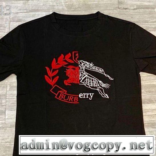 シンプルながら切れ味のいい バーバリー Tシャツ/ティーシャツ  BURBERRY 清涼感とカジュアルスタイル 2色可選