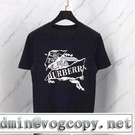  知的優秀アイテム バーバリー夏の王道　適度な上品さ  BURBERRY 2色可選洗練されたスタイル  Tシャツ/ティーシャツ 