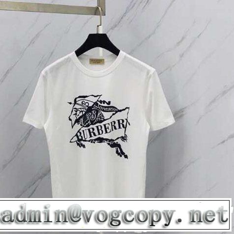 知的優秀アイテム バーバリー夏の王道　適度な上品さ  BURBERRY 2色可選洗練されたスタイル  Tシャツ/ティーシャツ