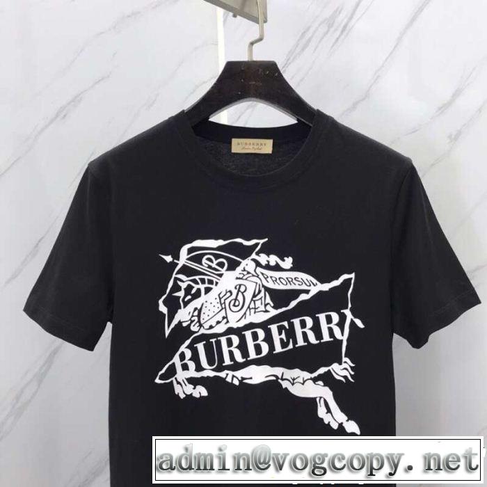 知的優秀アイテム バーバリー夏の王道　適度な上品さ  BURBERRY 2色可選洗練されたスタイル  Tシャツ/ティーシャツ