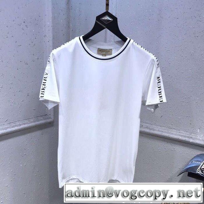 スタイルを綺麗にTシャツ/ティーシャツ 抜け感のある夏着物 バーバリー BURBERRY 今季流行りの人気新作 2色可選