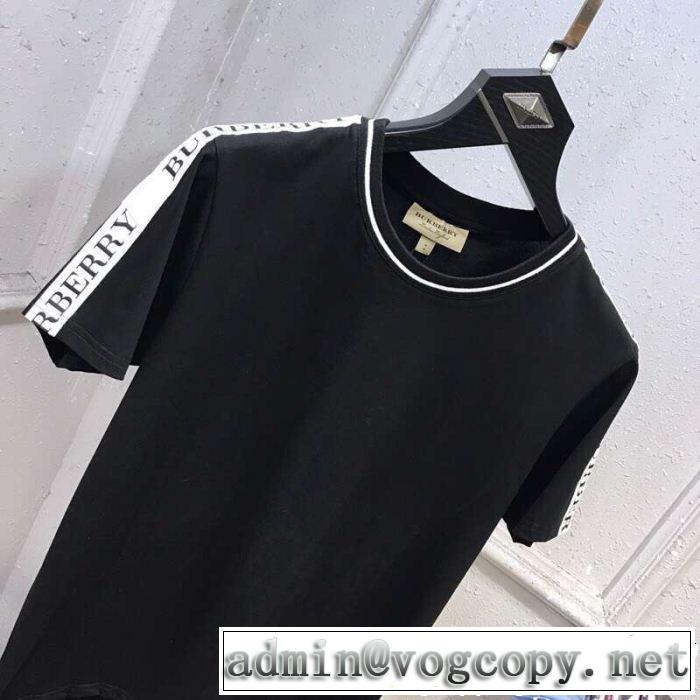 スタイルを綺麗にTシャツ/ティーシャツ 抜け感のある夏着物 バーバリー BURBERRY 今季流行りの人気新作 2色可選