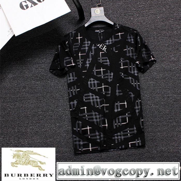 大人っぽいファション感 2019春夏も引き続き人気セール BURBERRY バーバリー  半袖Tシャツ 2色可選