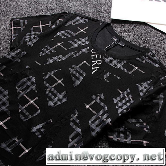 大人っぽいファション感 2019春夏も引き続き人気セール BURBERRY バーバリー  半袖Tシャツ 2色可選