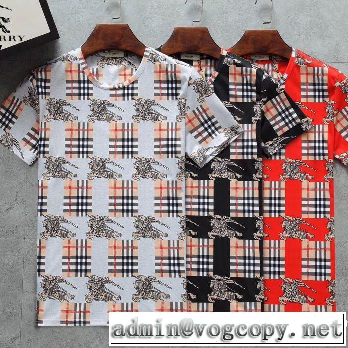 夏先に大活躍する BURBERRY バーバリー  半袖Tシャツ 3色可選 大人カジュアル夏ファッション2019